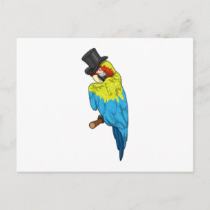 Parrot met Cylinder Briefkaart