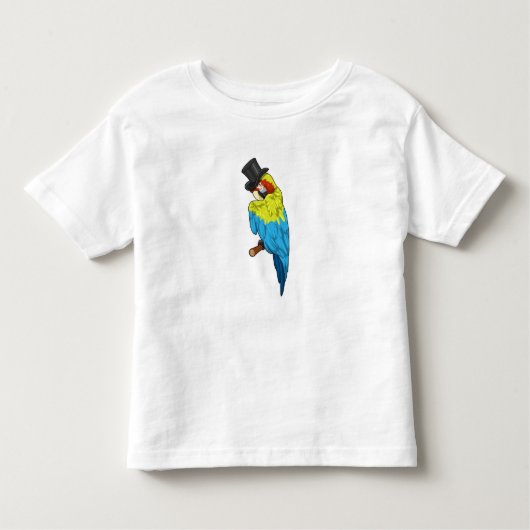 Parrot met Cylinder Kinder Shirts (Voorkant)