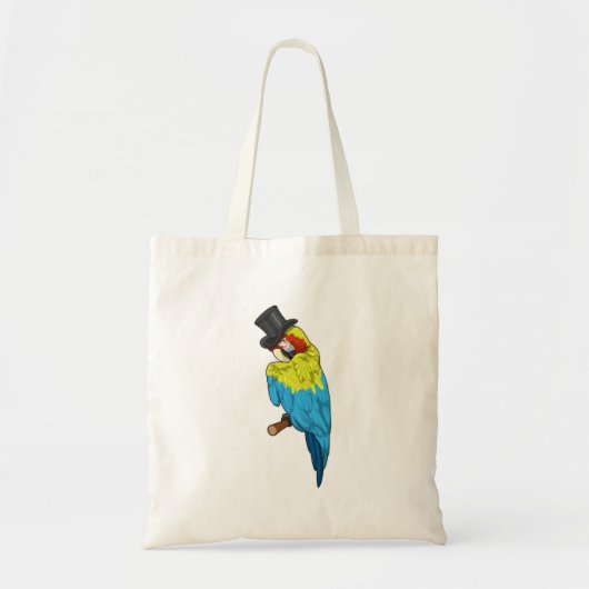 Parrot met Cylinder Tote Bag (Voorkant)