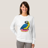 Parrot met Donut T-shirt (Voorkant volledig)