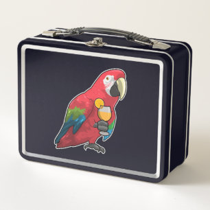 Parrot met glas Oranje sap