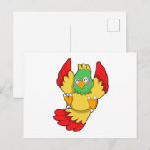 Parrot met groene kop briefkaart (Voorkant / Achterkant)