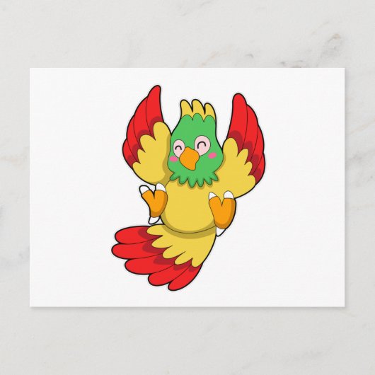Parrot met groene kop briefkaart (Voorkant)