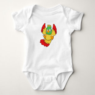 Parrot met groene kop romper