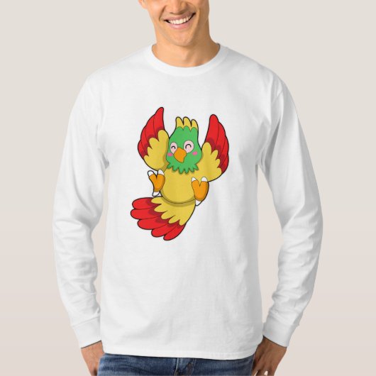 Parrot met groene kop t-shirt (Voorkant)