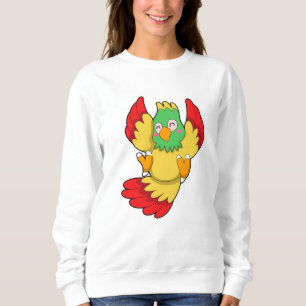 Parrot met groene kop trui