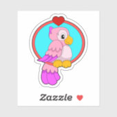 Parrot met hart sticker (Vel)