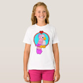 Parrot met hart t-shirt (Voorkant volledig)