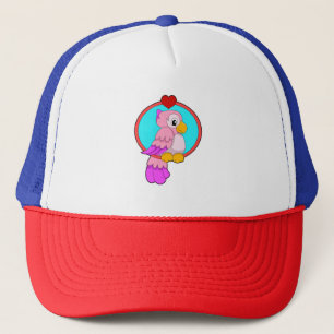 Parrot met hart trucker pet