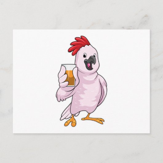 Parrot met Juice Briefkaart (Voorkant)