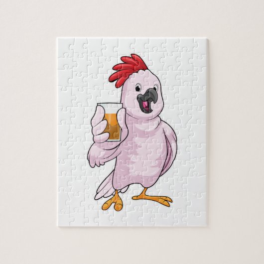 Parrot met Juice Legpuzzel (Verticaal)