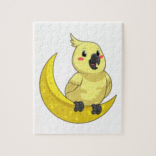 Parrot met Moon Legpuzzel (Verticaal)