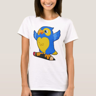 Parrot met potlood t-shirt