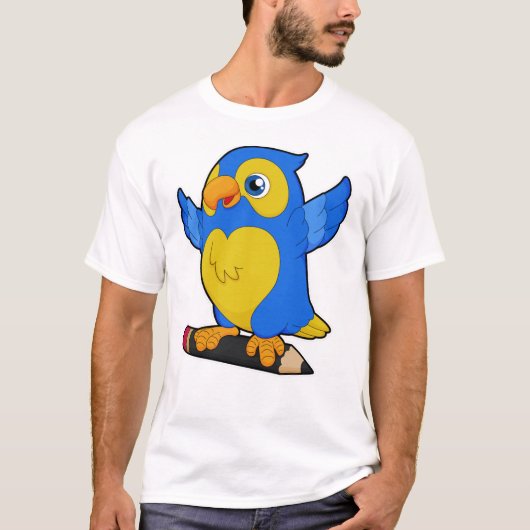 Parrot met potlood t-shirt (Voorkant)
