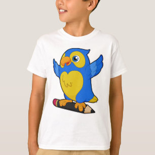 Parrot met potlood t-shirt
