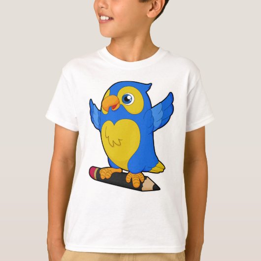 Parrot met potlood t-shirt (Voorkant)