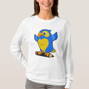 Parrot met potlood t-shirt