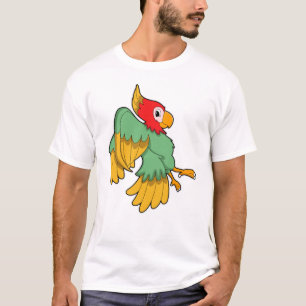 Parrot met rode kop t-shirt
