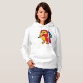 Parrot met rugzak hoodie (Voorkant volledig)