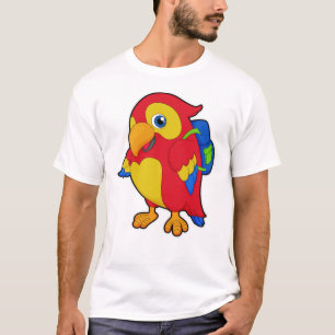 Parrot met rugzak t-shirt