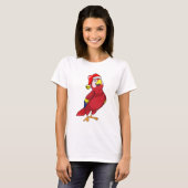 Parrot met Santa hat T-shirt (Voorkant volledig)