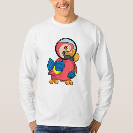 Parrot met vergrootglas t-shirt (Voorkant)