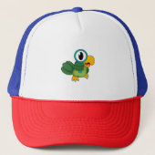 Parrot met vergrootglas trucker pet (Voorkant)