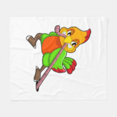 Parrot met worm fleece deken (Voorkant (Horizontaal))