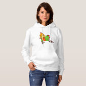 Parrot met worm hoodie (Voorkant volledig)