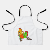 Parrot met worm schort (Voorkant)