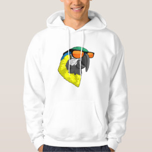 Parrot met zonnebril hoodie