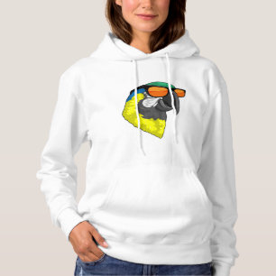 Parrot met zonnebril hoodie