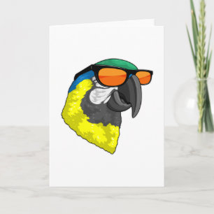 Parrot met zonnebril kaart