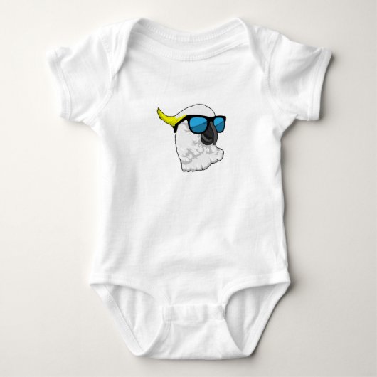 Parrot met zonnebril romper (Voorkant)