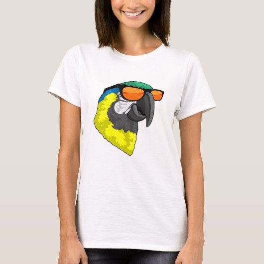 Parrot met zonnebril t-shirt (Voorkant)