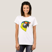 Parrot met zonnebril t-shirt (Voorkant volledig)