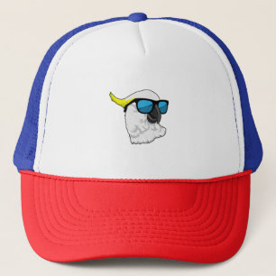 Parrot met zonnebril trucker pet