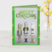 Parrot Nutcracker Christmas Card Kaart (Gele Bloem)