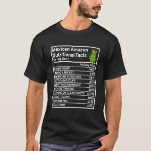 Parrot Nutritional Facts I Mexican Red, Amaz T-shirt