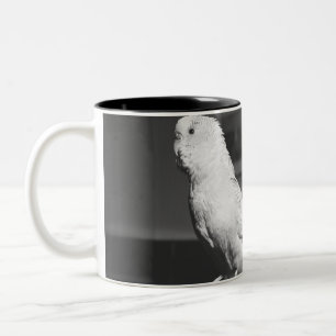 Parrot op de kandlestick B&W Tweekleurige Koffiemok