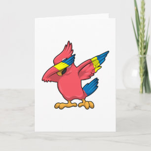 Parrot op Hip Hop Dance Dab Kaart