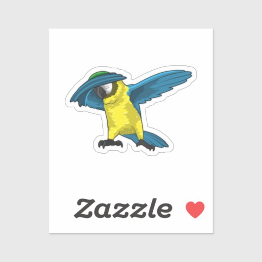 Parrot op Hip Hop Dance Dab Sticker (Vel)