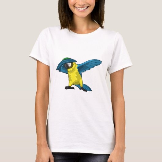 Parrot op Hip Hop Dance Dab T-shirt (Voorkant)