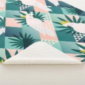 Parrot op Palm 1 Sherpa Deken (3/4)