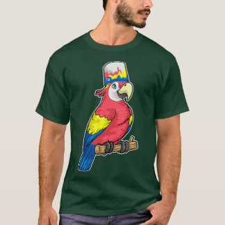Parrot op Tak met de Verf van de Emmer T-shirt