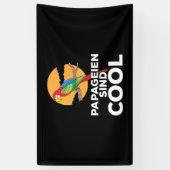 Parrot Papageien Sind Cool Spandoek (Verticaal)