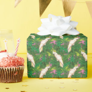 Parrot Patroon met palmbladeren Cadeaupapier