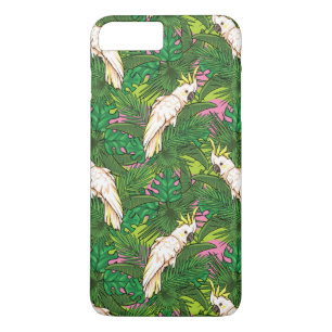 Parrot Patroon met palmbladeren iPhone 8 Plus / 7 Plus Hoesje