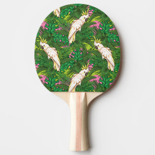 Parrot Patroon met palmbladeren Tafeltennisbatje