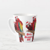 Parrot Red Merry kerstmis Macaw Latte Mok (Linkerhoek)